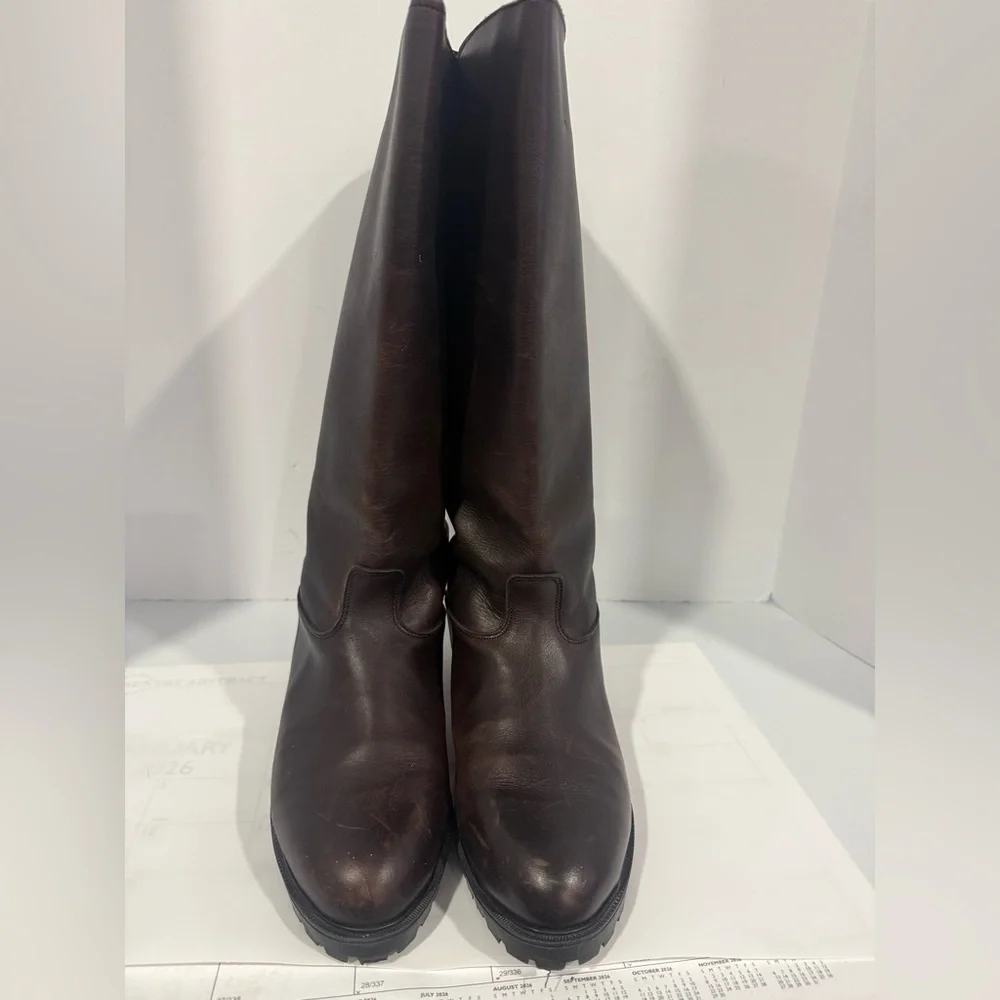 Lands' End coffee brown Leather Boots